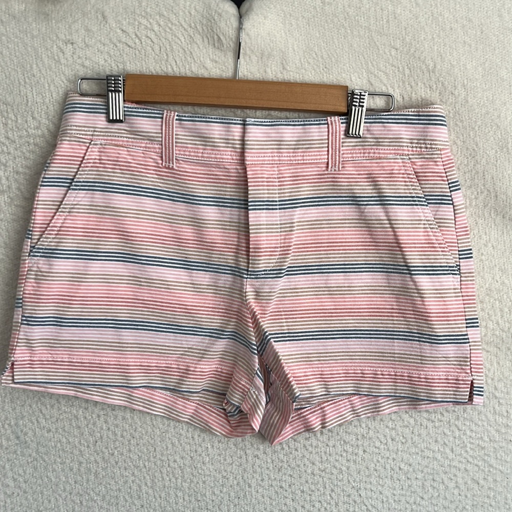 GAP Pink and Blue Striped Women Shorts